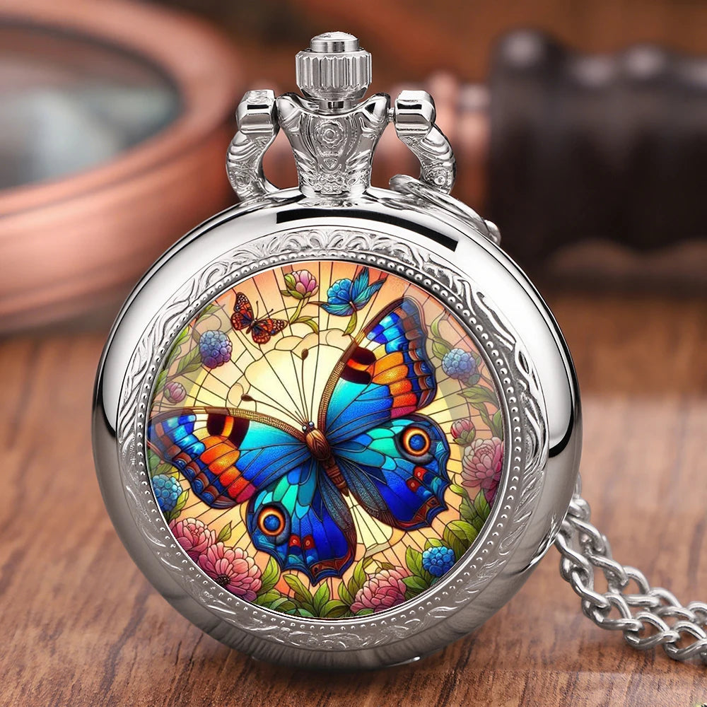 Vintage Animal Design Quartz Pocket Watch Necklace - Unisex Gift