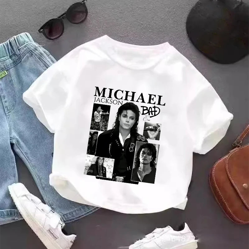 Unisex Vintage Graphic T-Shirt for Boys Summer Casual Hip Hop Tops
