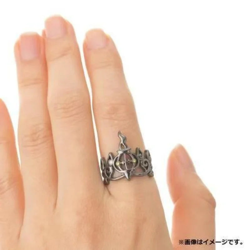 Pokemon Silver Couple Ring Set - Litwick Dragonair Anime Cartoon Accessories