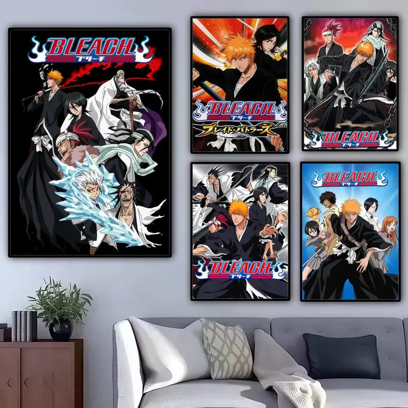 Anime B-Bleach Wall Art Poster for Home Decor - Minimalist Canvas Print