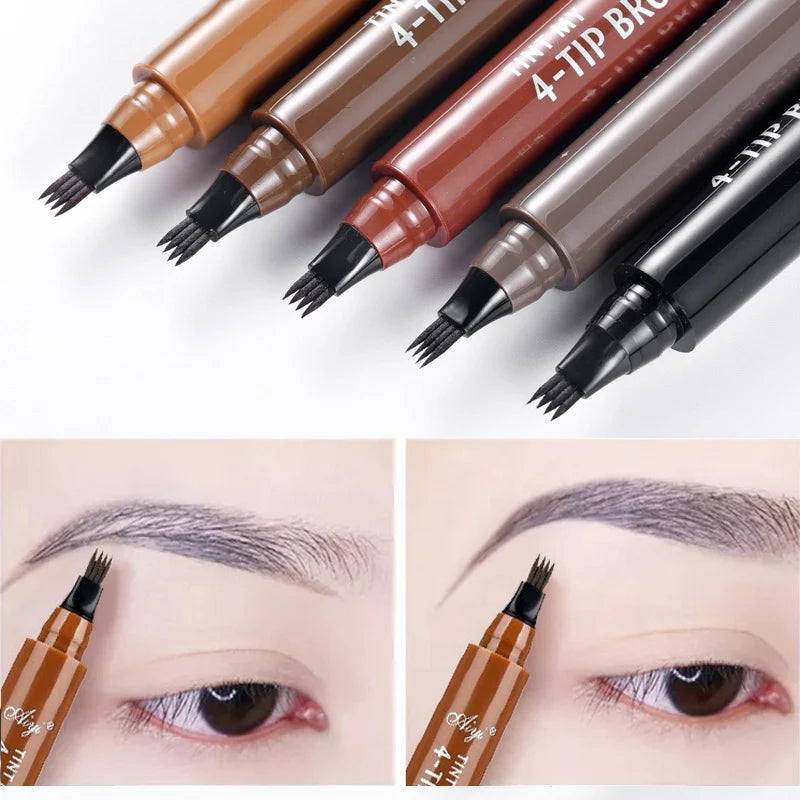 Long Lasting Waterproof Eyebrow Pencil - Smudge Proof, High Pigment Liquid Brow Makeup Pen