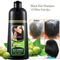 Fast Black Hair Dye Shampoo - Natural Noni Plant Essence, Covers Gray in 5 Minutes