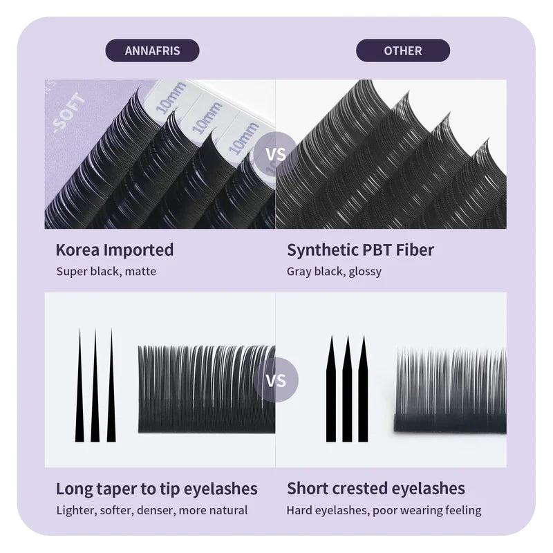 False Eyelashes Individual Mink Lashes 8-15mm Handmade Volume Extensions