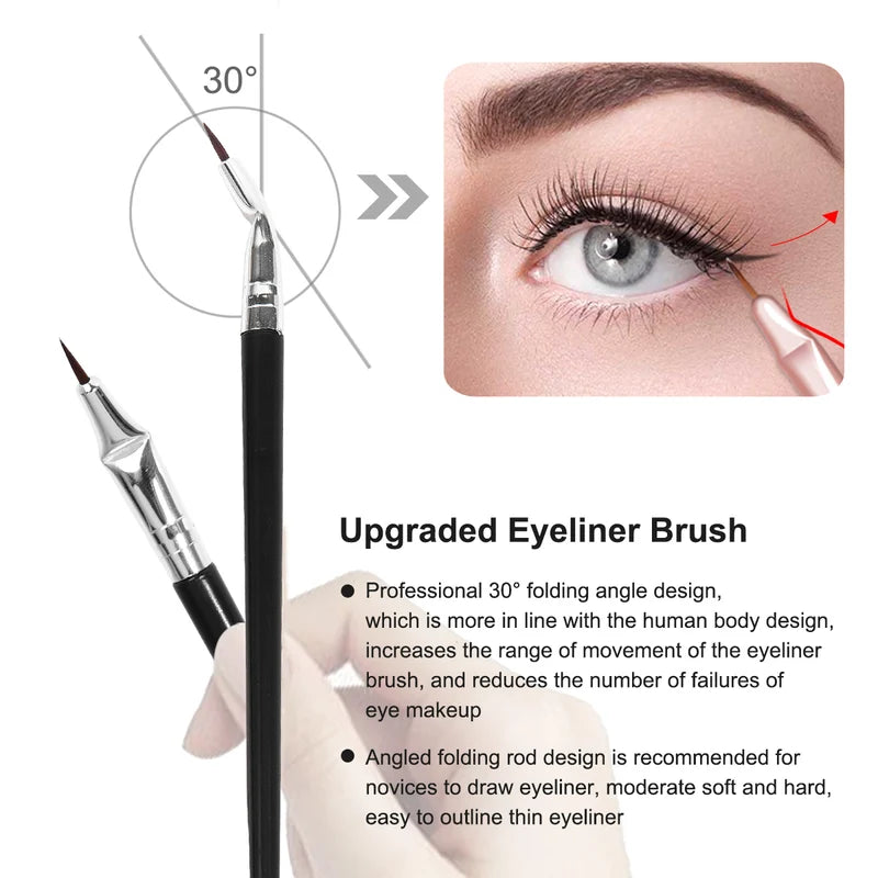 Professional 4-Piece Eye Makeup Brush Set for Eyeshadow Eyebrow & Eyeliner