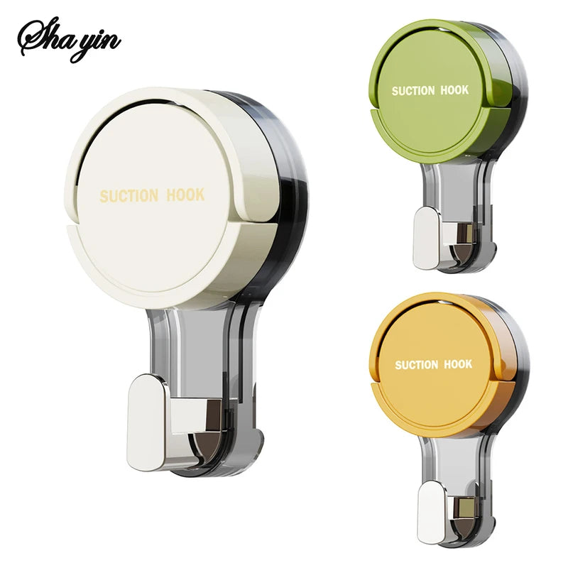 Strong Vacuum Suction Hooks No-Drill Adhesive for Bathroom Kitchen Door