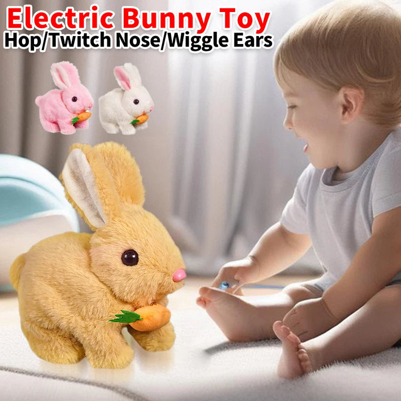 Electric Rabbit Pet Toy with Sounds & Movements - Interactive Plush Bunny for Kids