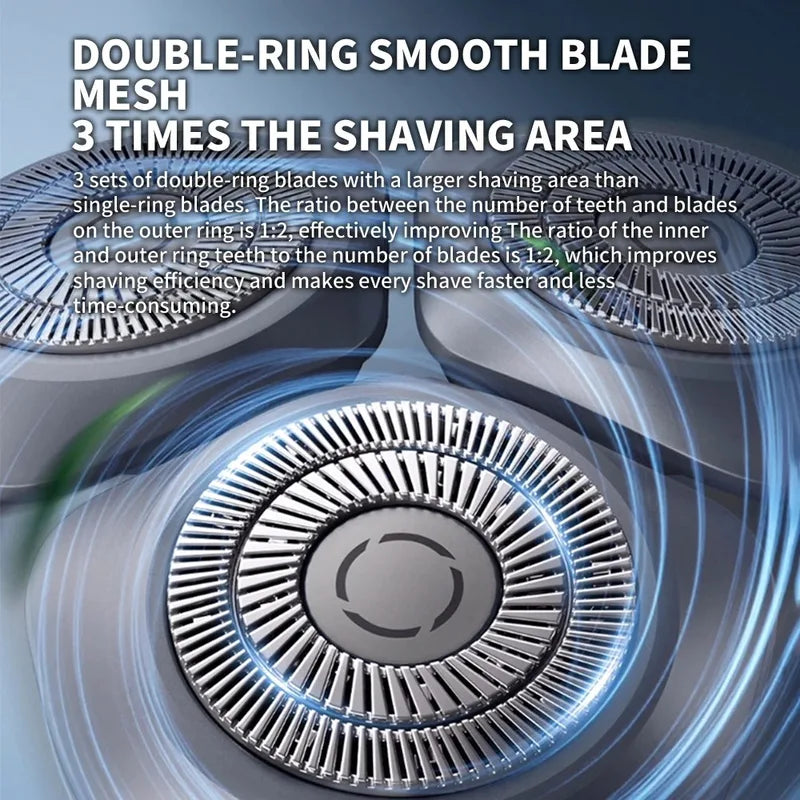 Electric Shaver for Men Waterproof Rechargeable Beard Trimmer - Fast & Precise