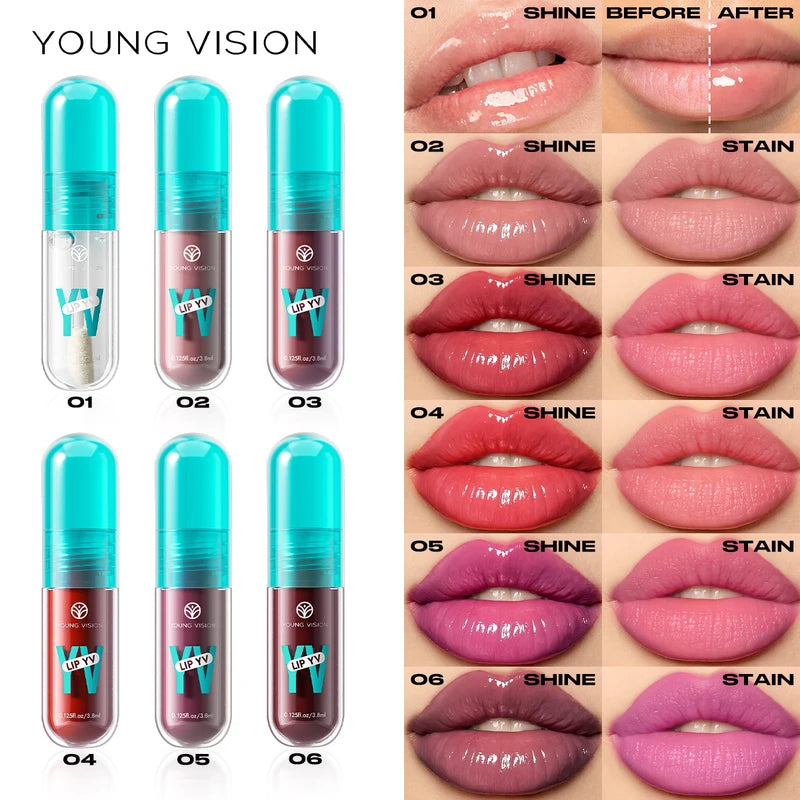 Long-Lasting Lip Stain with Avocado & Vitamin E - Moisturizing, Non-Sticky, Lightweight Lip Makeup