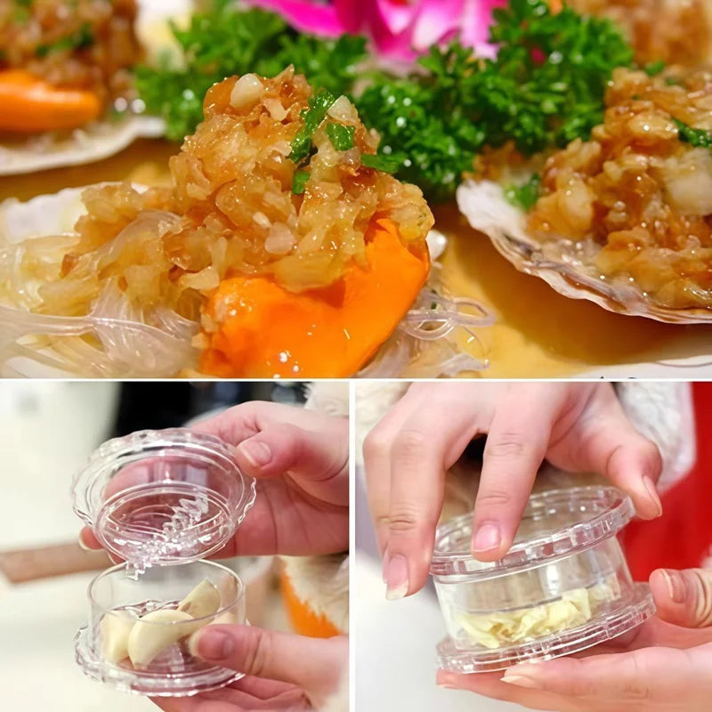 Multifunctional Manual Garlic Press with Roll Crusher and Chopper - Kitchen Tool