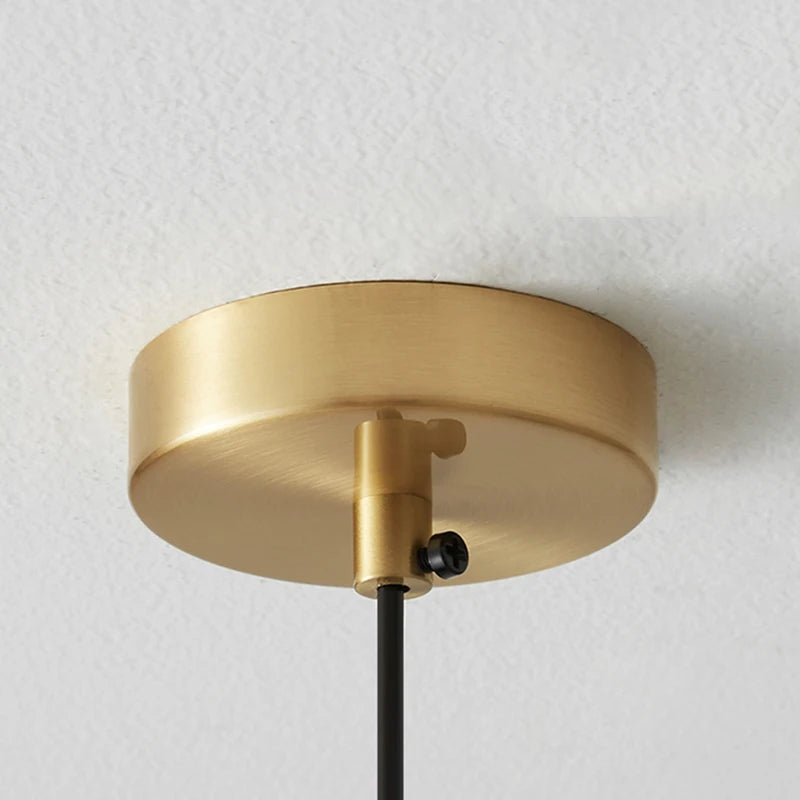 Minimalist Copper Chandelier for Bedroom Living Room - Luxurious Marble Finish