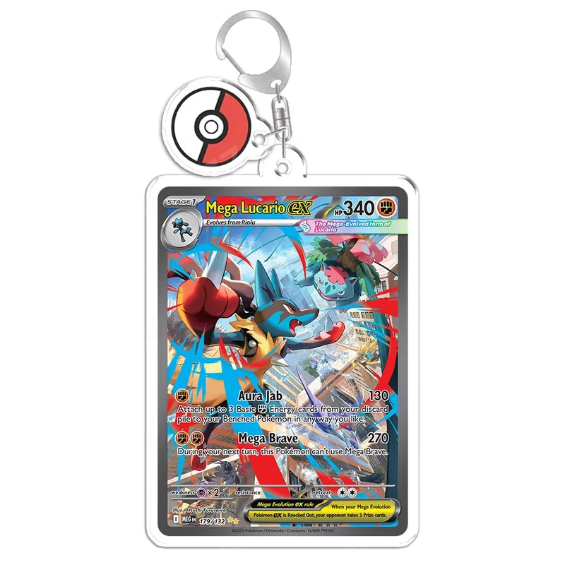 Anime Acrylic Keychain Backpack Pendant Set - Gardevoir Meowth Charizard Meloetta