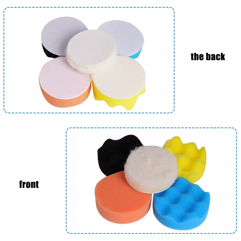 Car Polishing Sponge Pads Kit 80mm 50pcs - Buffing & Waxing Tools