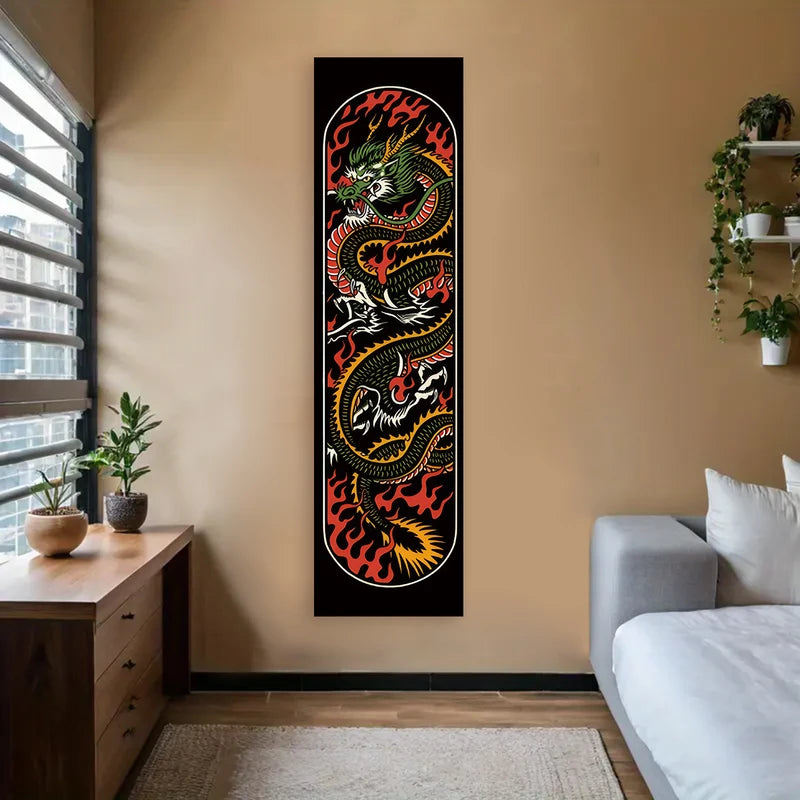 Mythic Animal Tapestry Wall Decor Long Serpent Vertical Wall Hanging - Aesthetic Home Art