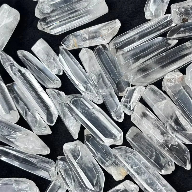Natural Clear Quartz Crystal Wands for Meditation & Spiritual Healing – Raw Stone Points