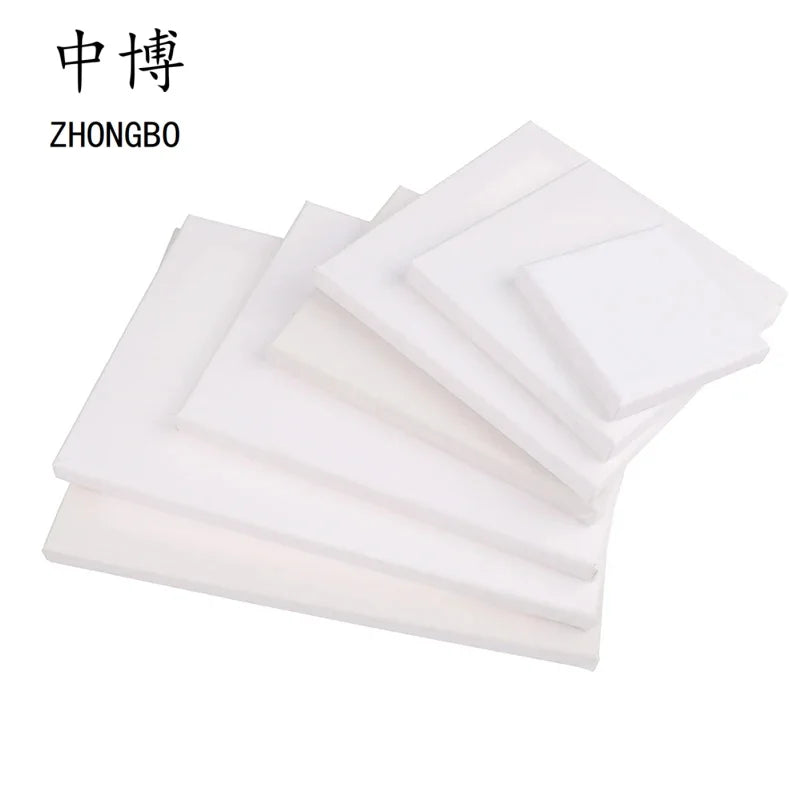 2-Piece Square Artist Canvas for Oil, Acrylic & Watercolor Painting - White