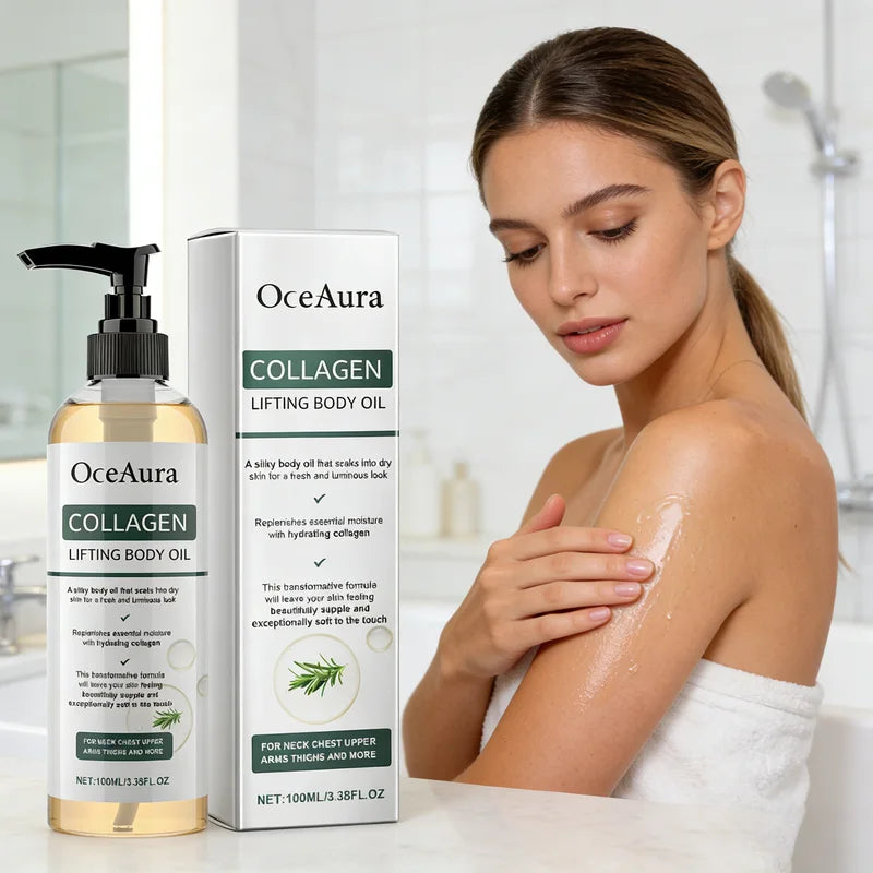 Collagen Firming Body Oil with Rosemary - Hydrating Skin Tightening Moisturizer 100ml