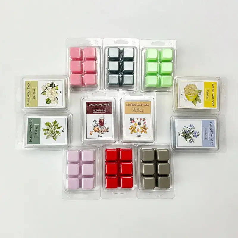 Scented Wax Melts Set - 8 Assorted Soy Wax Tarts for Home Fragrance & Relaxation