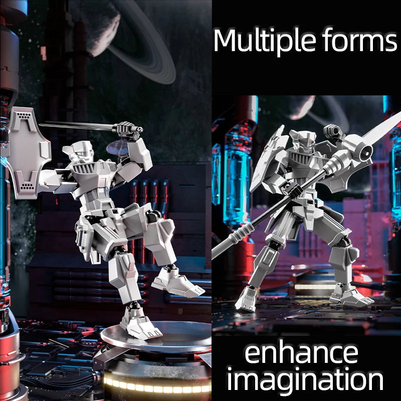 Multi-Jointed Movable Robot Warrior Toy - 3D Printed Knight Figurine for Kids & Adults