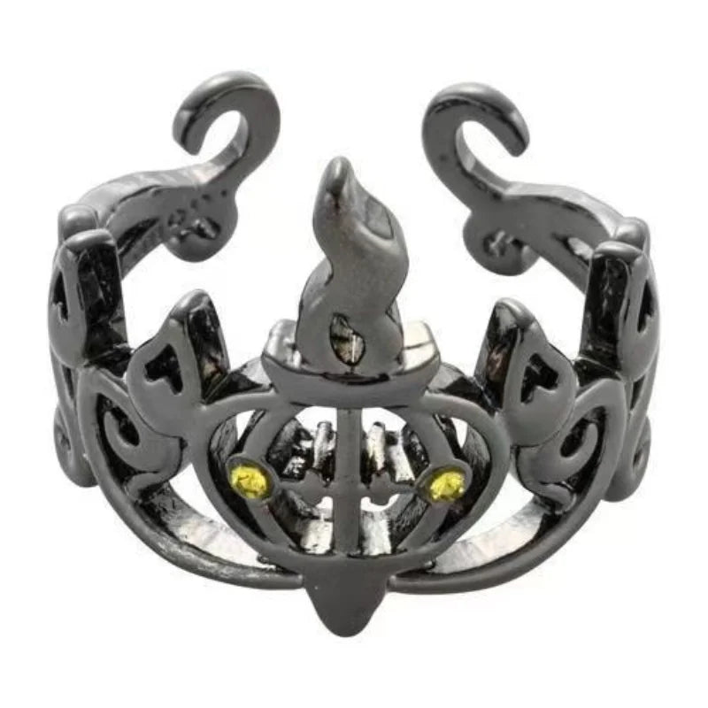 Pokemon Silver Couple Ring Set - Litwick Dragonair Anime Cartoon Accessories
