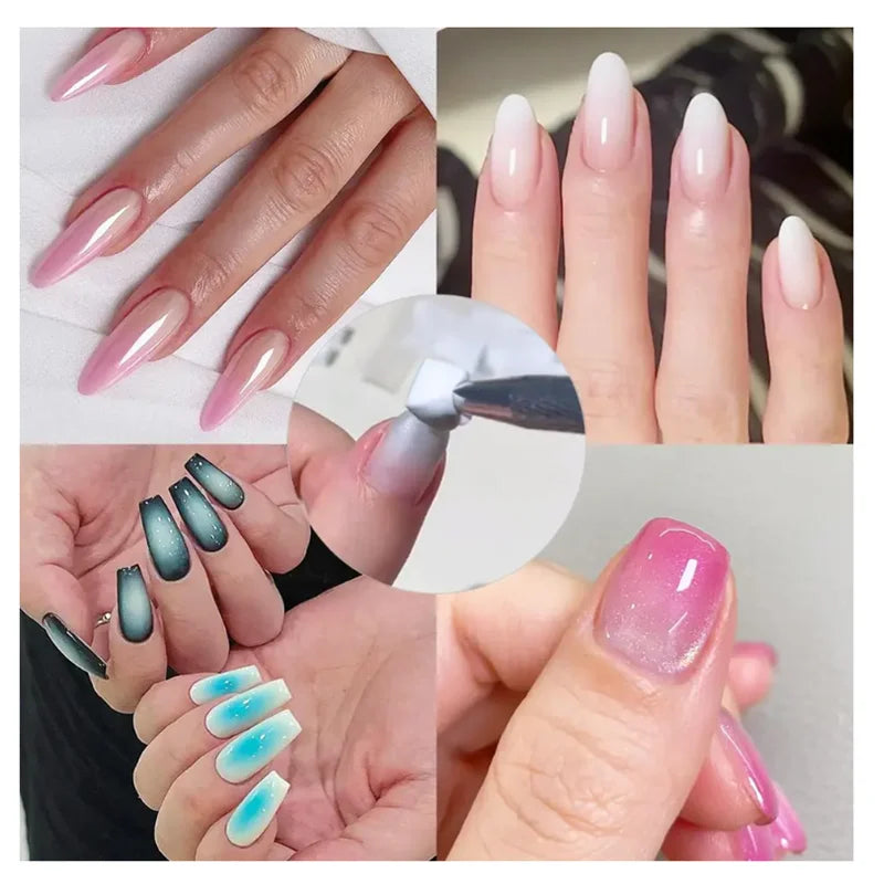 Nail Art Sponges with Grabbing Pen Set for Ombre Nail Design - Professional Tools