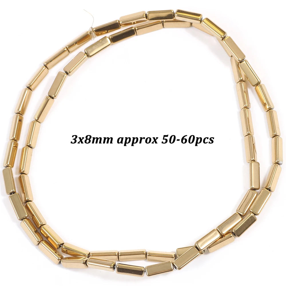 Natural Stone AAA+ Hematite Spacer Beads for Jewelry Making 15''