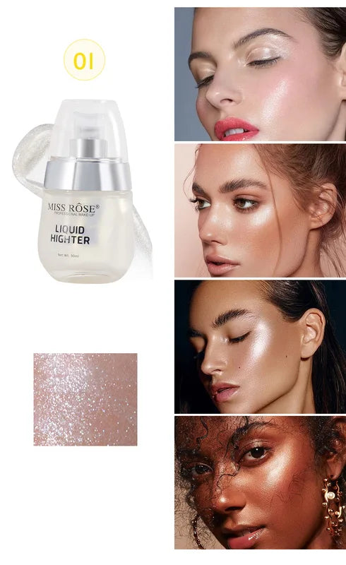 Liquid Glitter Eyeshadow & Body Highlight Set - Brightening Face & Makeup