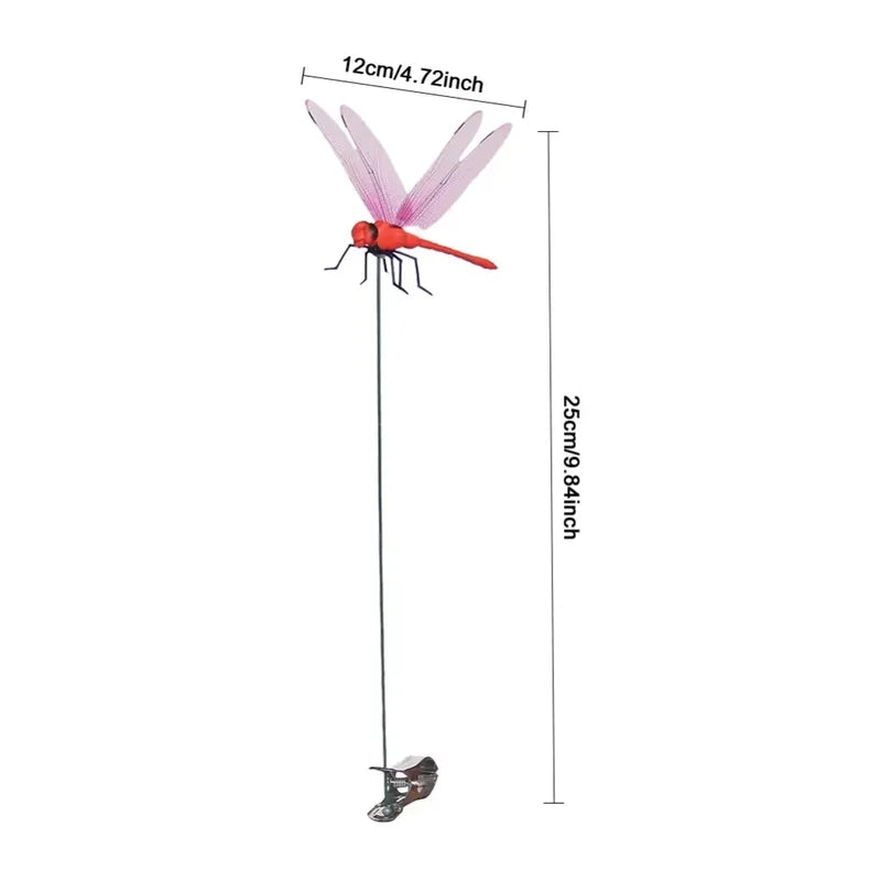 Simulated Dragonfly Garden Decoration Clip - Outdoor Insect Repellent & Yard Ornament