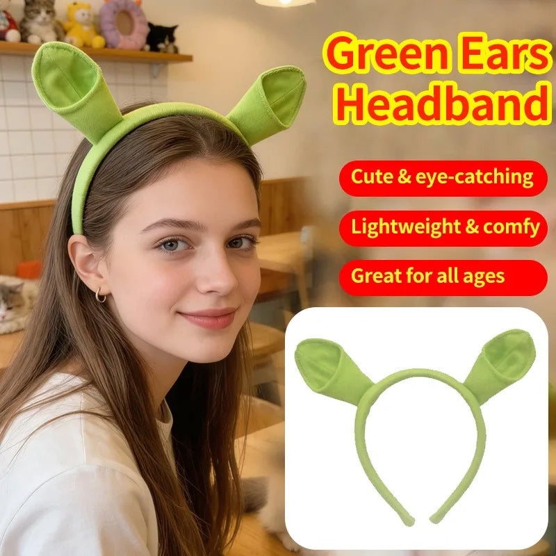Cute Halloween Shrek Headband for Women - Cartoon Costume Hair Accessory