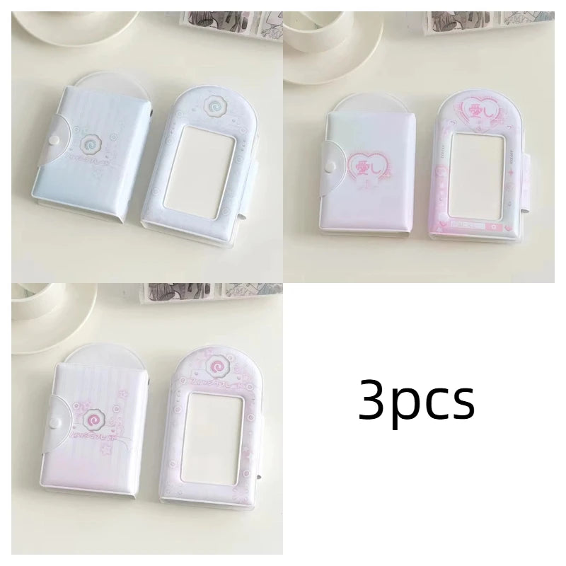 Photo Card Holder Album with 32 Pockets, 3-Inch Small Photo Storage Binder
