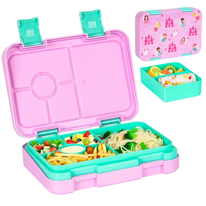 1100ml Cartoon Christmas Lunch Box with Leakproof Bento Container - Microwavable & Hermetic for Students