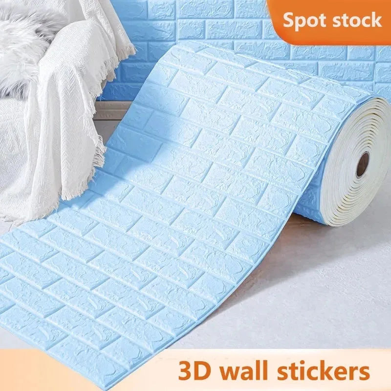 Self-Adhesive 3D Foam Wallpaper for Wall Decoration - Waterproof & Easy to Install