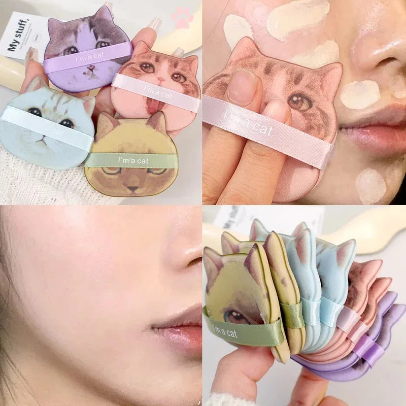 Cute Cat Paw Makeup Puff Sponge Dual-Use Foundation Concealer Tool