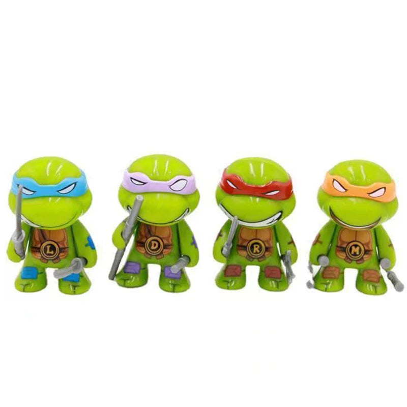 4PCS Kids Ninja Turtle Action Figures with Movable Joints for Birthday & Christmas