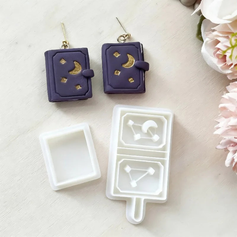 Polymer Clay Book Cutters Set for Jewelry Making - Star Moon & Constellation Design