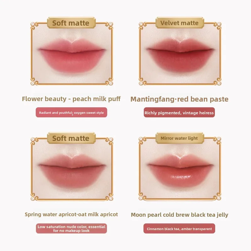 Vegan Lip Gloss & Lipstick Set - Shiny Liquid Lip Color Makeup Kit for Women & Girls