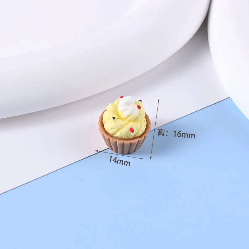 Miniature Resin Food Set for Dollhouse Decor & DIY Crafts - 10 Pieces
