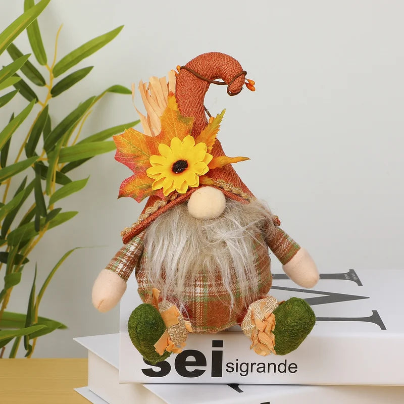 Rustic Fall Harvest Scarecrow Wall Decor with Plaid & Sunflower Accents