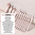 13-Piece Makeup Brush Set for Foundation, Concealer & Eyeshadow - Soft Dense Cosmetic Tools