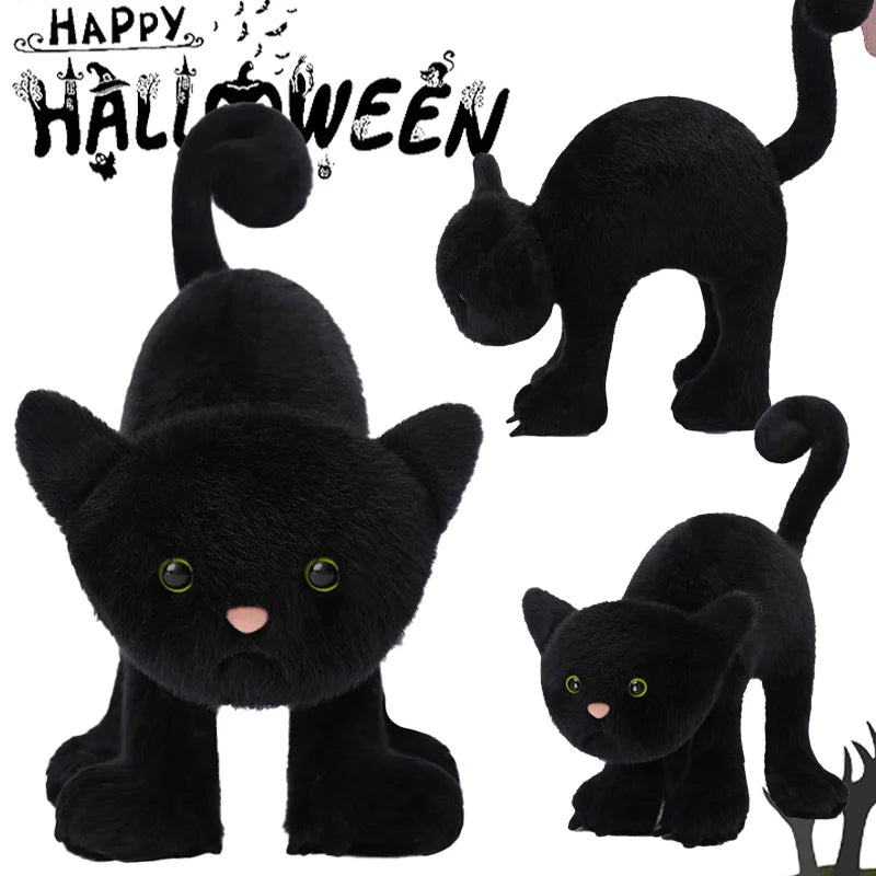 Halloween Black Crow Plush Doll Toy - Stuffed Bird for Kids & Gifts