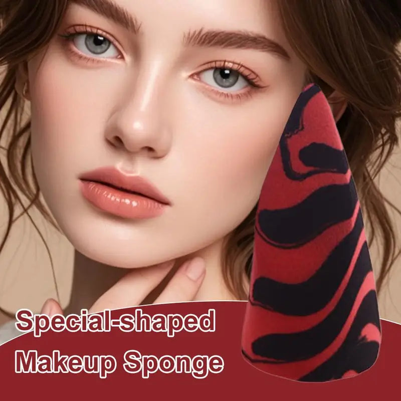 Non-Latex Makeup Sponge Set with Multi-Shaped Cosmetic Blenders for Foundation and Concealer