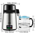 Water Distiller Purifier with Touch Screen 4L Capacity Home Use, Fast 1 L/H