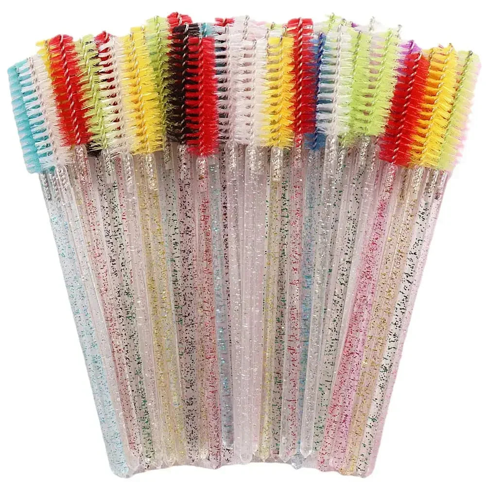 Disposable Eyelash Brush Comb 50Pcs Makeup Mascara Wands for Lash Extensions & Brows