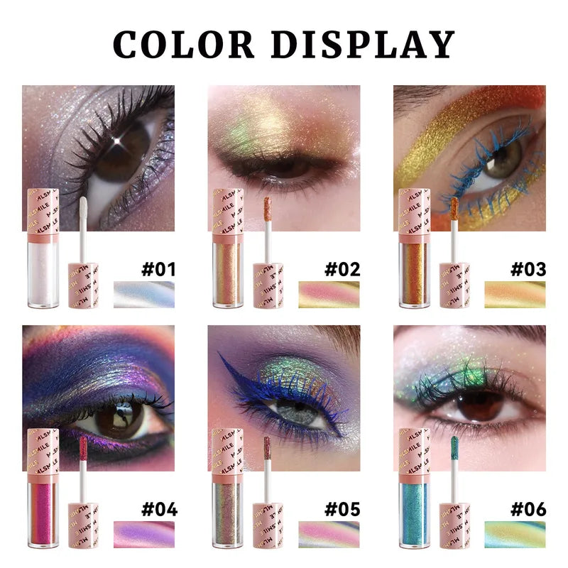 Multichrome Liquid Eyeshadow Set - Brightening, Quick Drying, Long-Lasting Makeup