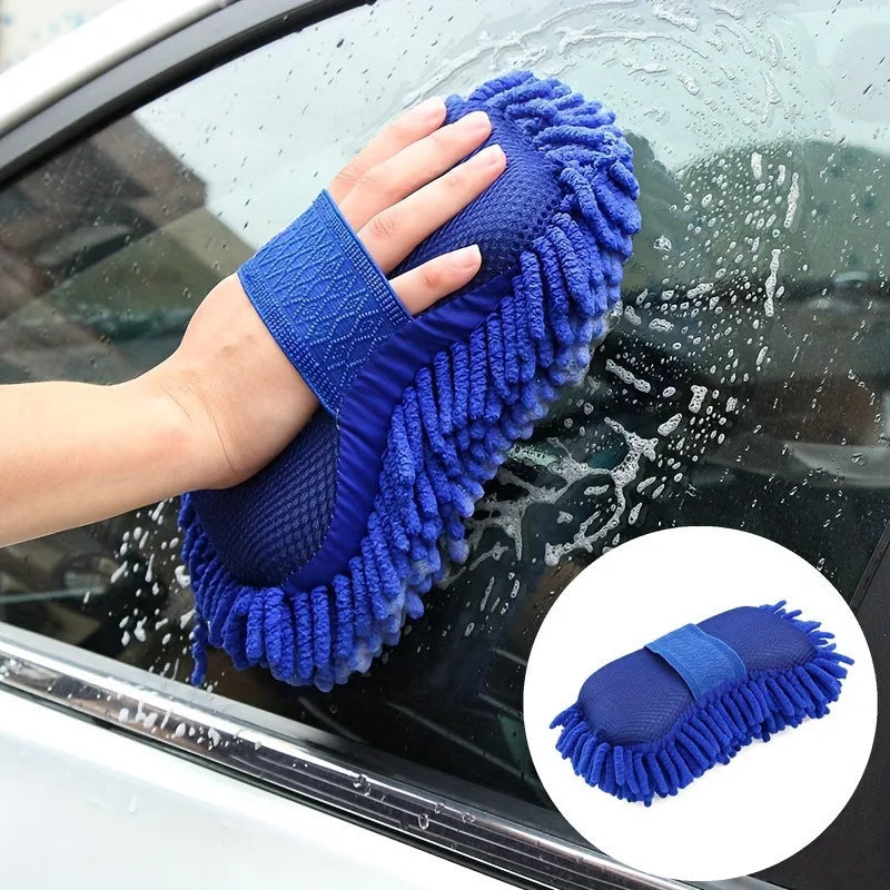 Microfiber Car Cleaning Sponge Tool - Gentle Surface Dirt Removal, Pack of 1 or 2