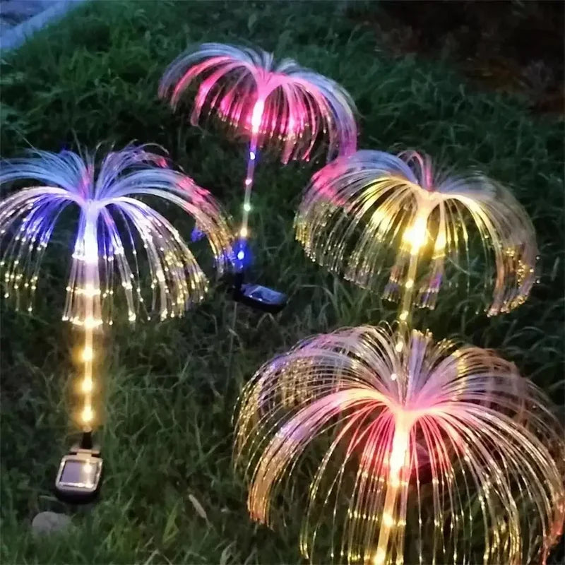 Solar Jellyfish Garden Lamp Waterproof Outdoor Pathway Lawn Decoration Lighting