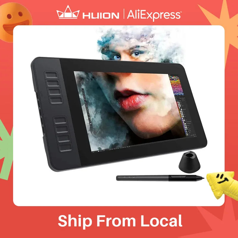 11.6 Inch Graphics Drawing Tablet with Full HD IPS Screen, 8 Shortcut Keys & Battery-Free Stylus