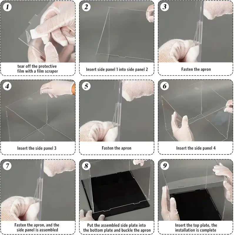Acrylic Display Case Dustproof Storage Box for Figures and Collectibles