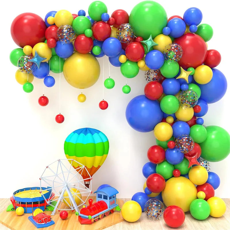 118Pcs Carnival Balloon Arch Set for Kids Parties and Celebrations