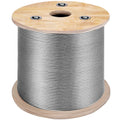 500 Feet Stainless Steel Wire Rope 7x7 Construction Heavy Duty Lifting & Fishing Cable 1.5-3.2mm