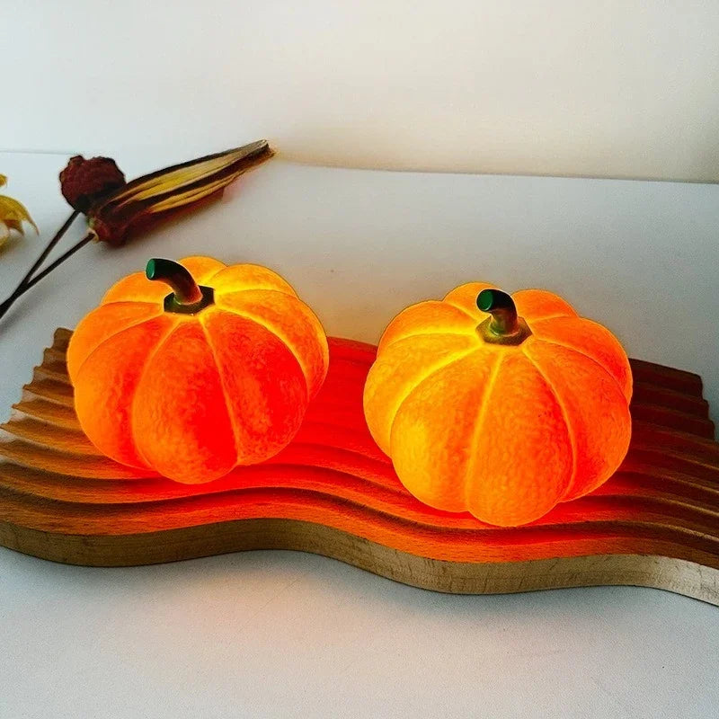 Halloween Pumpkin LED Night Light Battery Powered Kids Bedroom Decor